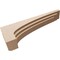 Ekena Millwork 4"W x 24"D x 8"H Thin Rockford Rough Cedar Woodgrain TimberThane Corbel, Primed Tan CORUR04X24X08ROCRCPR - alternate 2